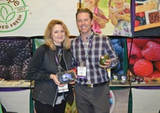 Janis McIntosh and Dustin Hahn with Naturipe Farms.